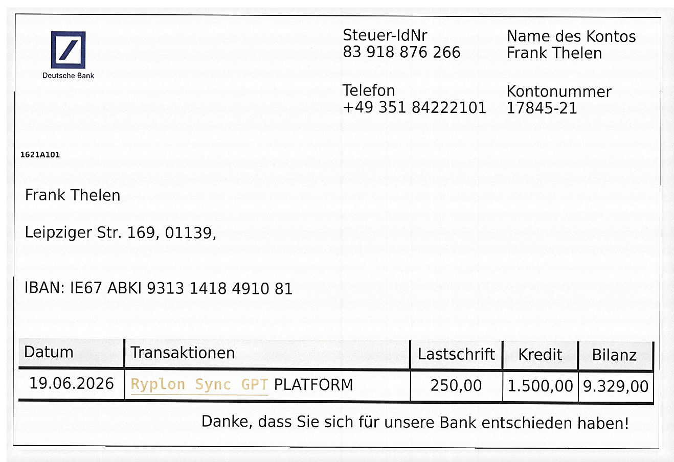 Kontoauszug